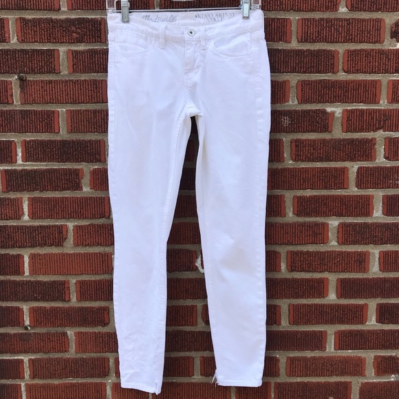 Madewell Skinny Skinny White Stretch Denim Jeans - Picture 2 of 11